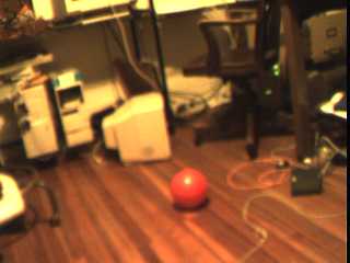 Incadencent lighted room.